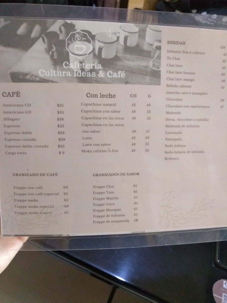 Cultura, Ideas & Café Menu - Image 1